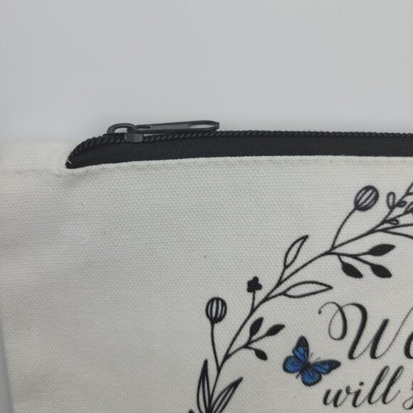 Work Will Suck Without You Makeup Bag 9 x 7 Canvas Zipper Pouch Gift Cosmetic - Picture 5 of 6